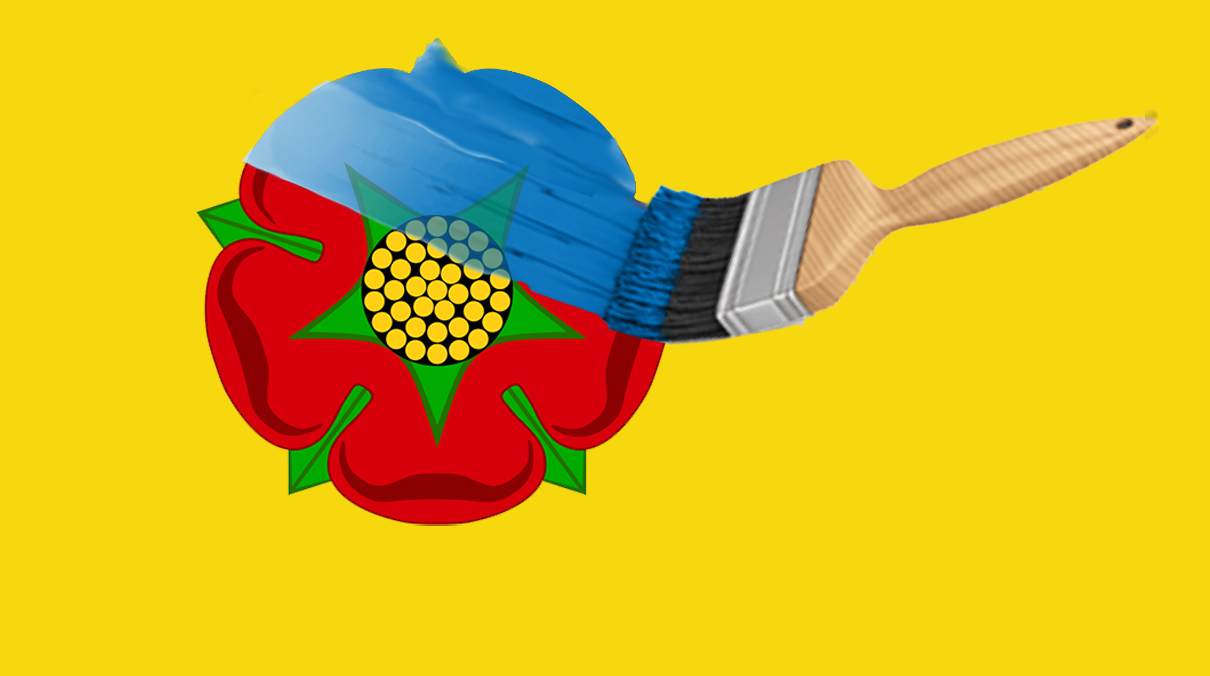 Painting the red rose county blue