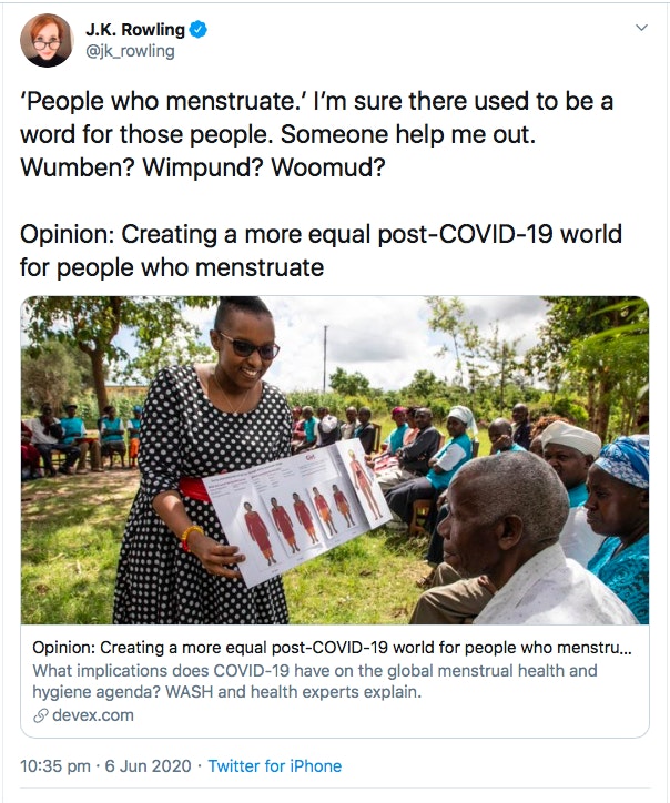 Women aren't the only people who menstruate