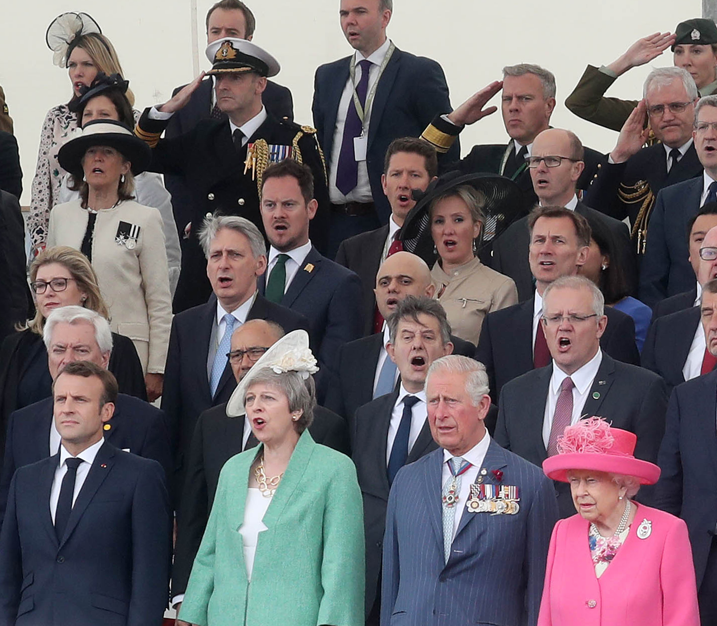 Queen not singing the national anthem