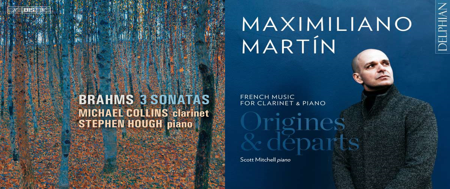 Brahms: Clarinet sonatas (BIS), French clarinet music (Delphian)