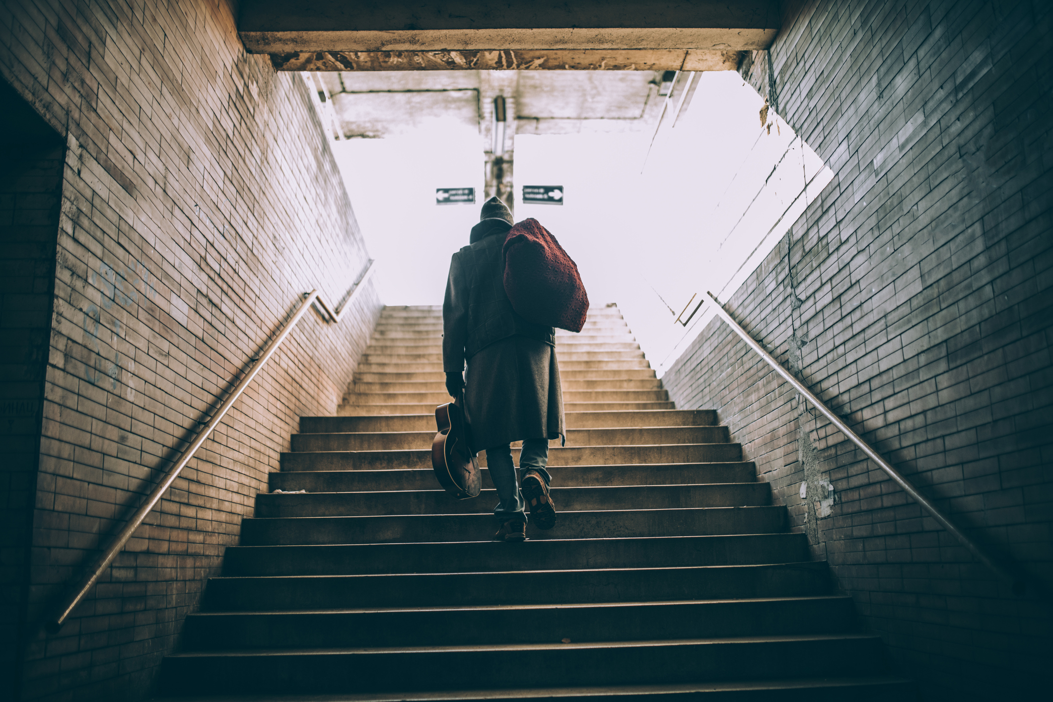 Crowdfunding in an empty street