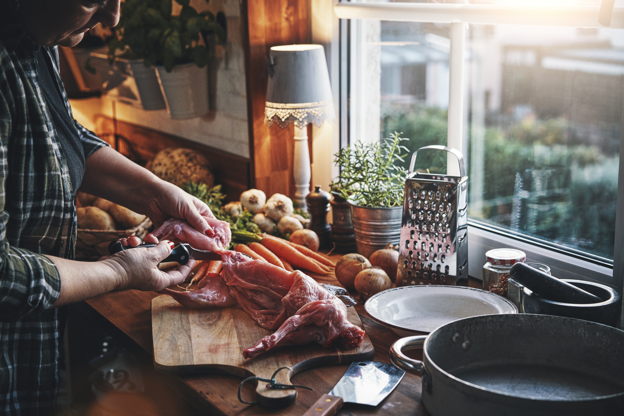 Preparing Rabbit Stew